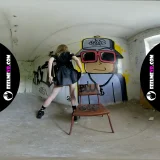 180vr Blizard dances and shows her teenager naked body frame 1