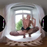 Margarita young teen virtual 3D strip on the window frame 7