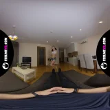 Natasha shows her big pussy in professional lapdance VR180 frame 4