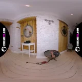 VR180xxx blonde tough lady Miturasu with whip and fake dick frame 6