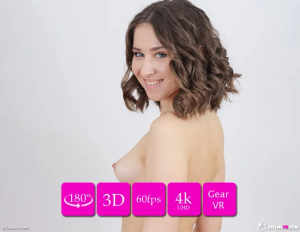Virtual reality nude casting backstage with pretty teen Gabriella Ella