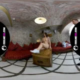 Virtual reality nude photosession backstage with teenager Viola Kat frame 3