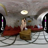 Virtual reality nude photosession backstage with teenager Viola Kat frame 4