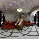 Virtual reality nude photosession backstage with teenager Viola Kat frame 6