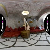 Virtual reality nude photosession backstage with teenager Viola Kat frame 7