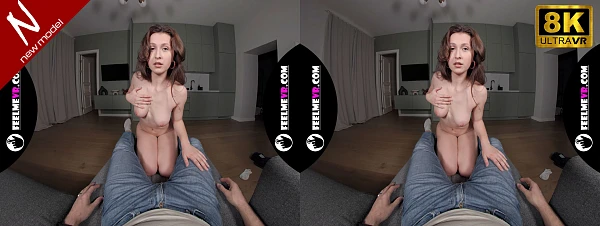 Kima Kiss Slow VR Striptease and Shy Eye Contact in Private